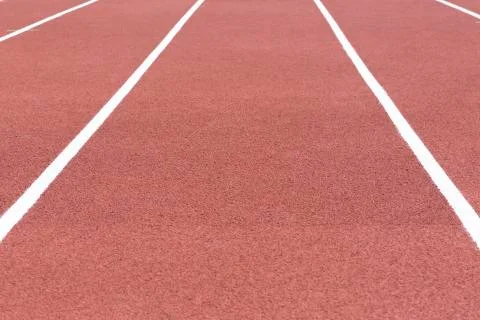 Red Running Track Stock Photos