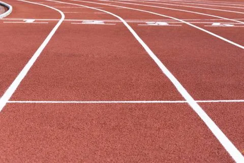Red Running Track Stock Photos
