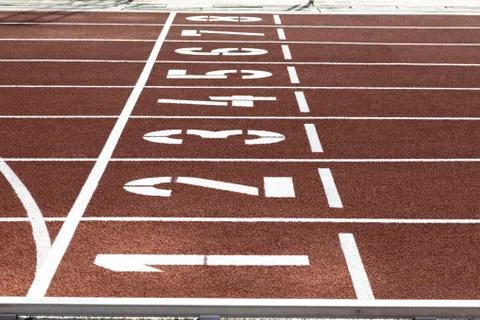 Red Running Track Foto stock
