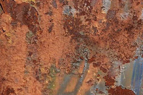 Red rust on metal rusty surface Stock Photos