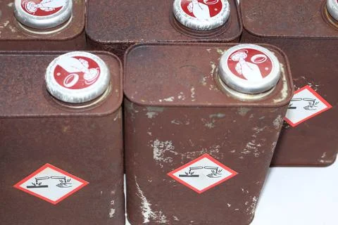 Red rust on the old metal surface ,Corrosive by chemical Stockfoto's