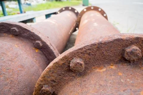 Red rust from old pump Foto stock