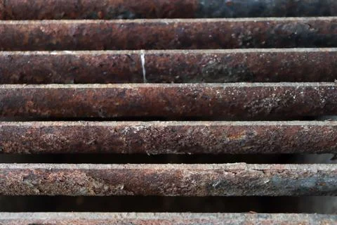 Red rust on the steel surface 스톡 사진