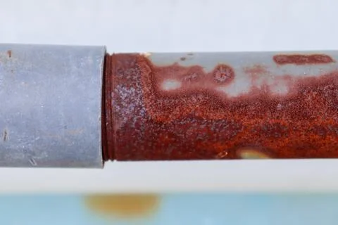 Red rust on the steel surface Stock Photos