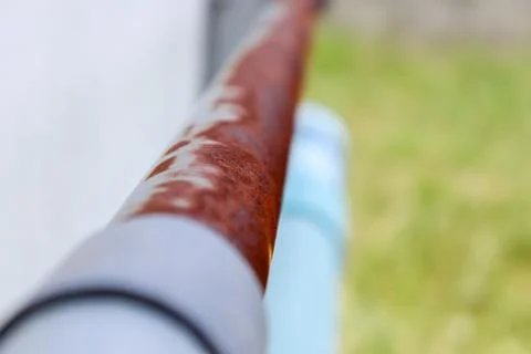 Red rust on the steel surface Foto stock