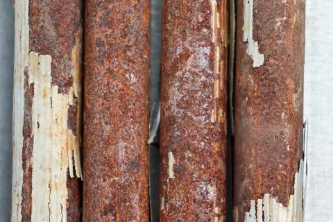 Red rust on the steel surface Foto stock