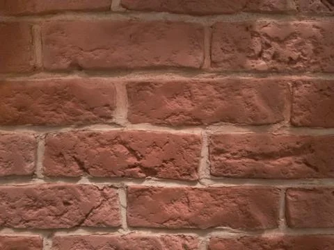 Red rustic brick wall texture background Stock Photos