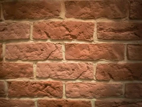 Red rustic brick wall texture background with vignette Stock Photos