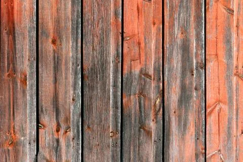 Red Rustic Weathered Barn Wood Board Background Stock Photos