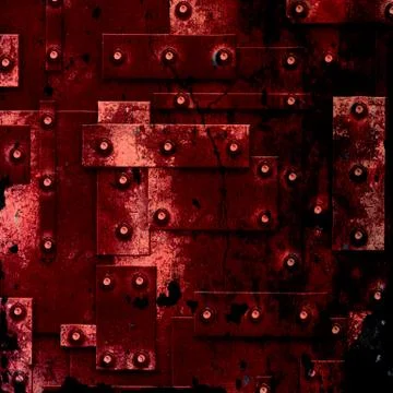 Red rusty fix wall. grunge metal background. Stock Illustration