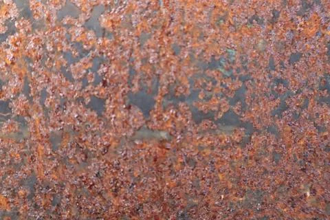 Red rusty on metal sheet texture background rusty pattern Stock Photos