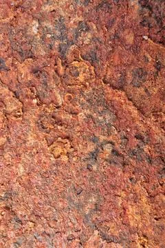 Red rusty on metal sheet texture background rusty pattern Stock Photos