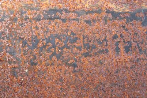 Red rusty on metal sheet texture background rusty pattern Foto stock