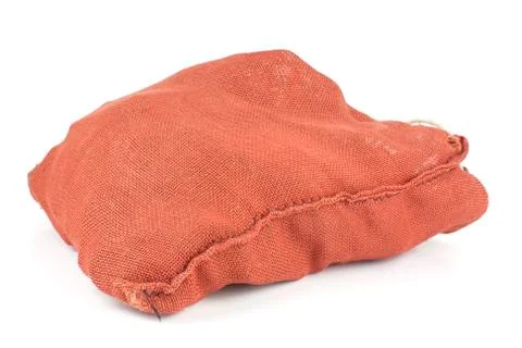 Red sack on white background Stock Photos