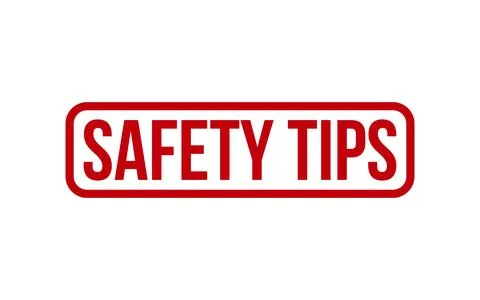 Red Safety Tips Rubber Stamp Seal Vector Stock Illustration