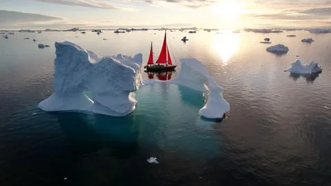 Red sail Stock Photos