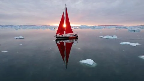 Red sail Stock Photos