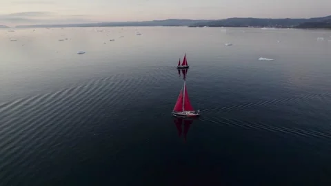 Red sails Stock Footage 293344601