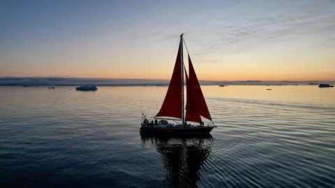 Red sails Stock Photos