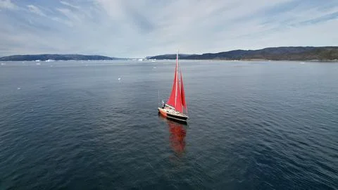 Red sails Stock Photos
