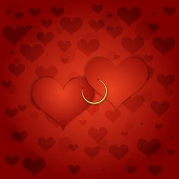 Red Saint Valentines background Stock Illustration