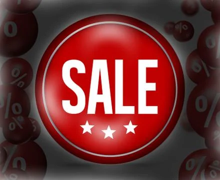 Red sale button Stock Illustration