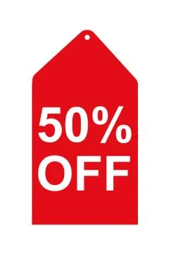 Red Sales Tag Illustrazione stock