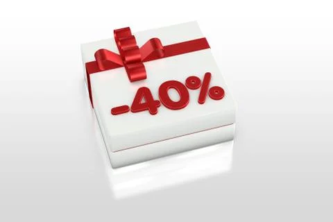 Red sales on white gift boxes Illustrazione stock