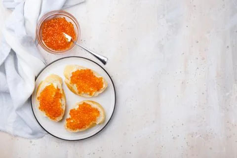 Red salmon caviar Stock Photos