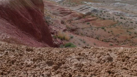Red sand and valley Stock Footage 196813334