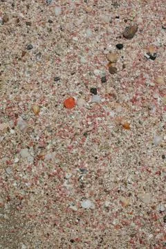 Red sand beach macro background creta island falassarna summer holidays 2020  Stock Photos