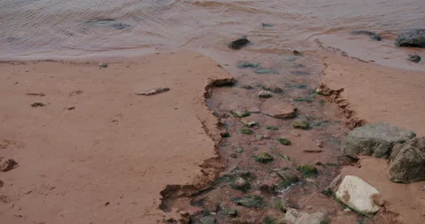 Red Sand Beach in PEI Stock Footage 202407826