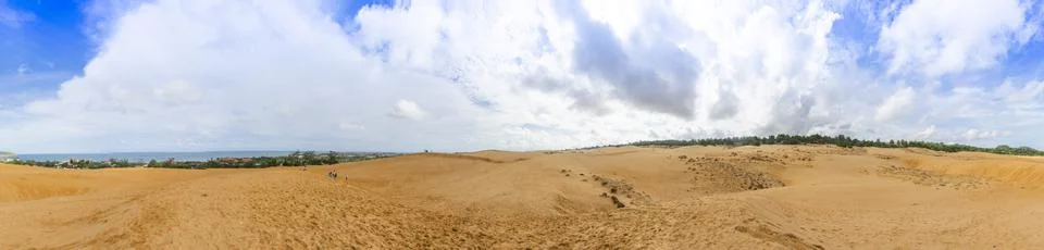 Red Sand Dunes, also known as Golden Sand Dunes, is located near Hon Rom beac Stock Photos