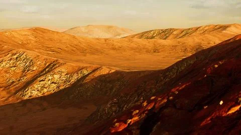 Red sand dunes of Namibia Stock Illustration