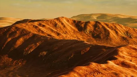 Red sand dunes of Namibia Stock Illustration