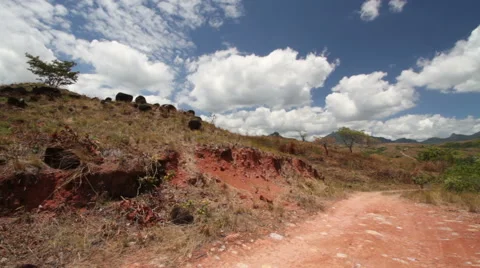 Red sand road Stock Footage 52515790