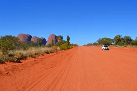 Red sand road Stock Photos