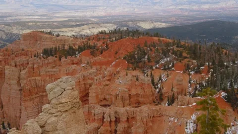 The red sandstone of Bryce Canyon Stock Footage 268049540