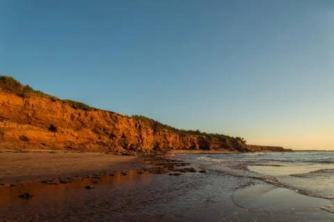 Red sandstone cliffs Stock Photos
