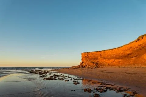 Red sandstone cliffs Stock Photos