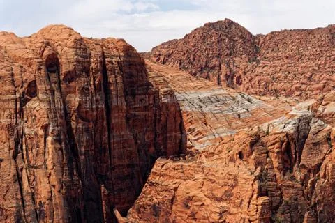 Red sandstone cliffs Stock Photos