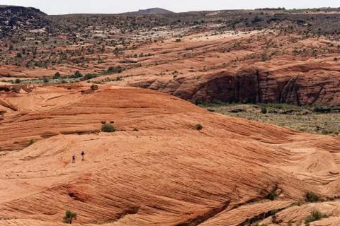 Red sandstone cliffs Stock Photos