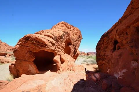 Red Sandstone Rocks Stock Photos