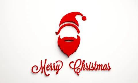 Red Santa Claus. 3D Rendering Illustration Stock Illustration