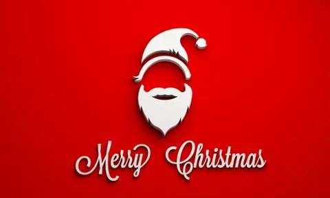 Red Santa Claus. 3D Rendering Illustration Stock Illustration