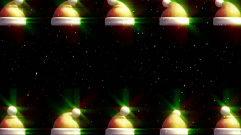 Red santa claus hat loop animation Video stock 146824328