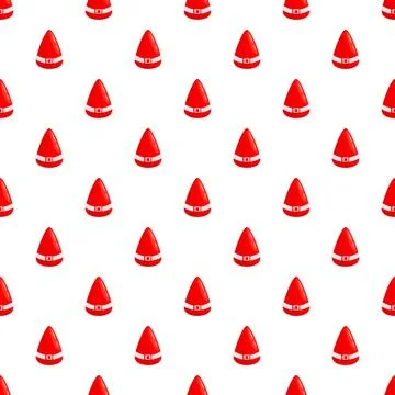 Red santa claus hat pattern backgrounds Stock Illustration