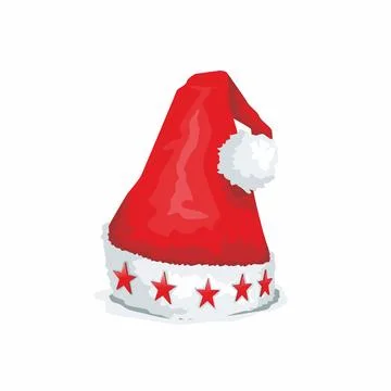 Red santa hat Stock Illustration