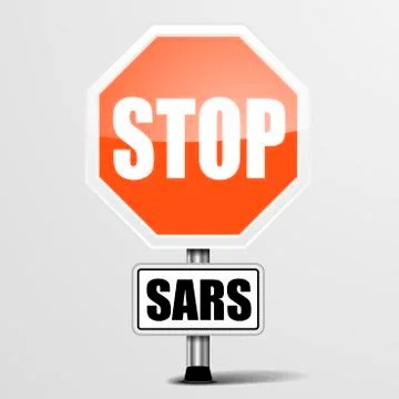 Red sars stop sign Stock Illustration