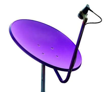 Red satellite on whilte background Stock Photos